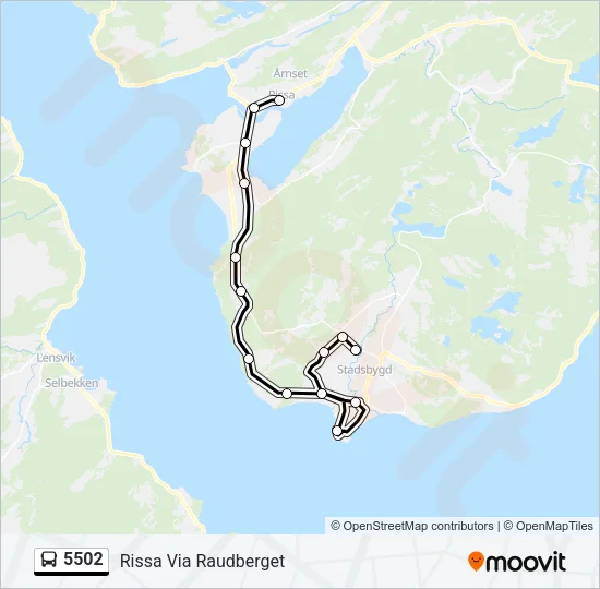 5502 Bus Line Map