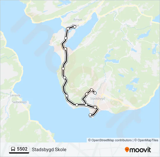 5502 Bus Line Map