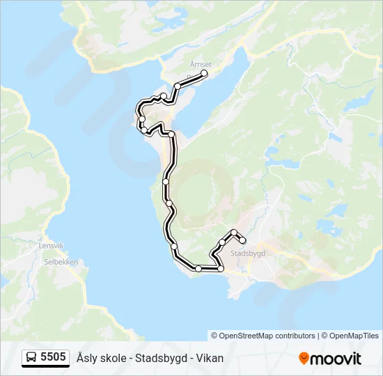 5505 Bus Line Map