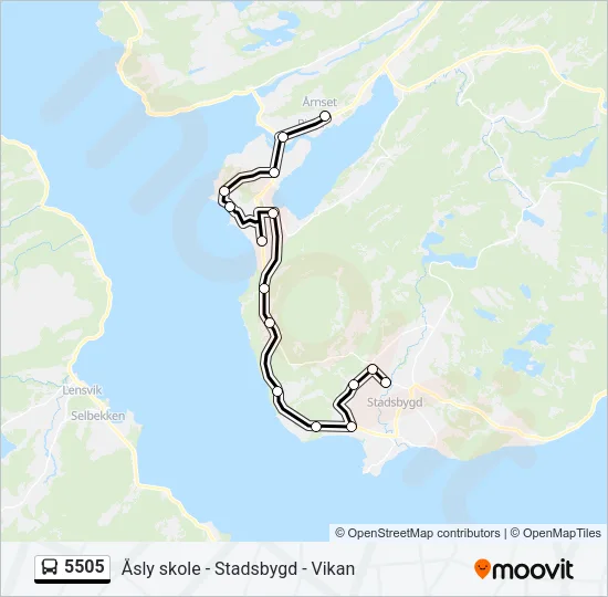 5505 Bus Line Map