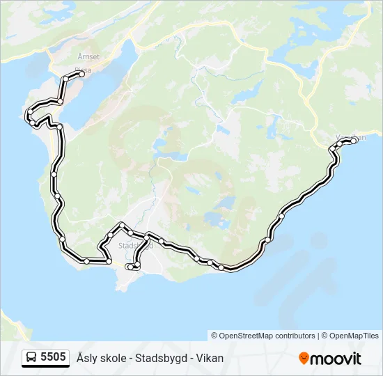 5505 Bus Line Map