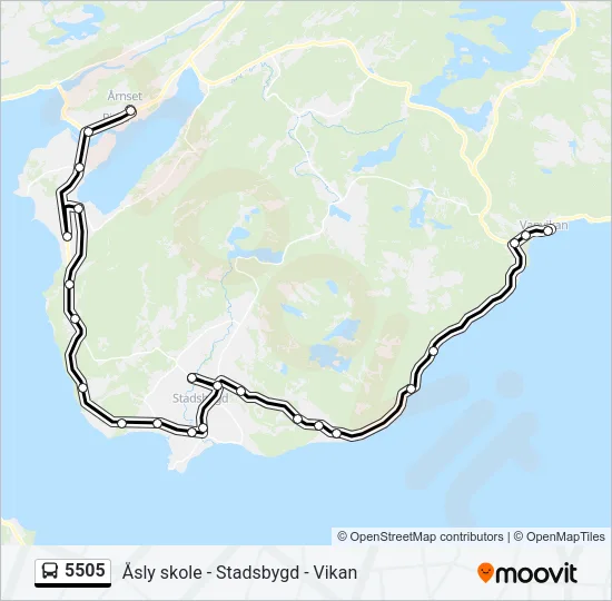 5505 Bus Line Map