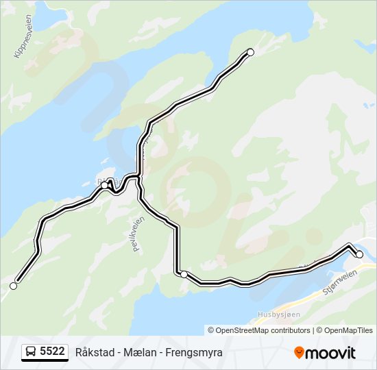 5522 bus Line Map