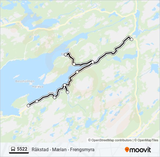 5522 bus Line Map