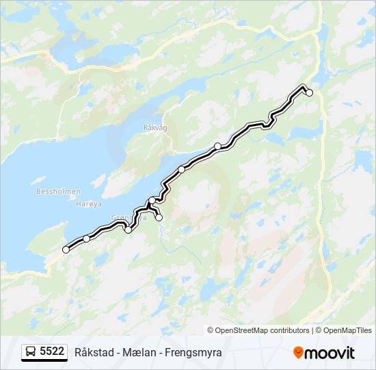 5522 buss Linjekart