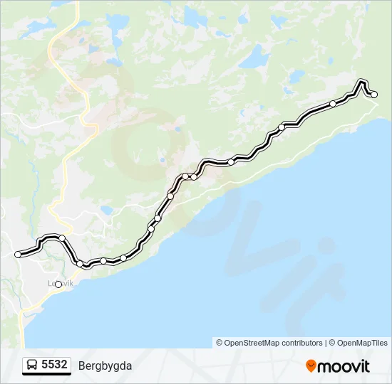 5532 Bus Line Map