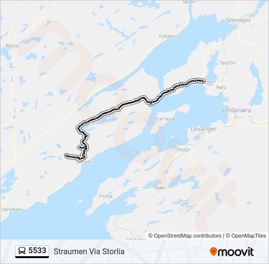 5533 bus Line Map