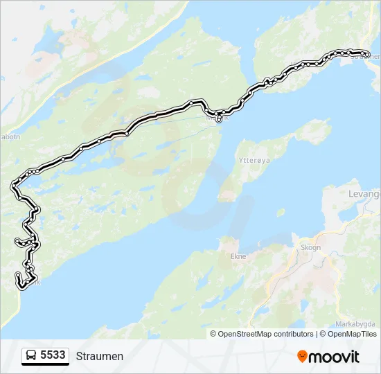5533 Bus Line Map