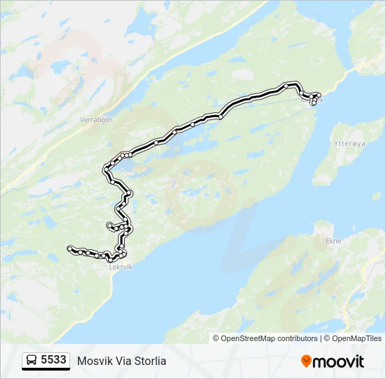 5533 Bus Line Map