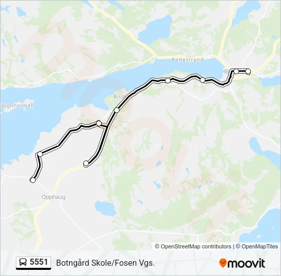 5551 Bus Line Map