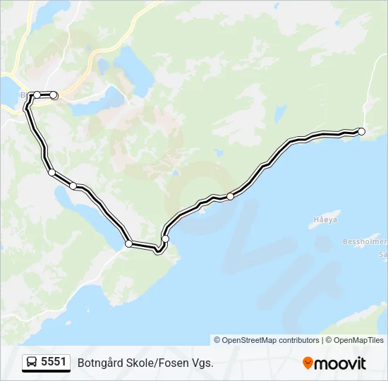 5551 Bus Line Map