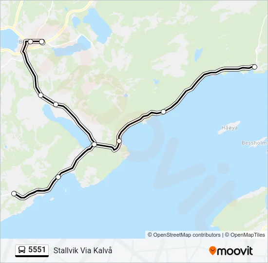 5551 Bus Line Map