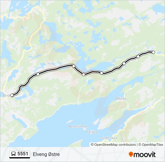 5551 Bus Line Map