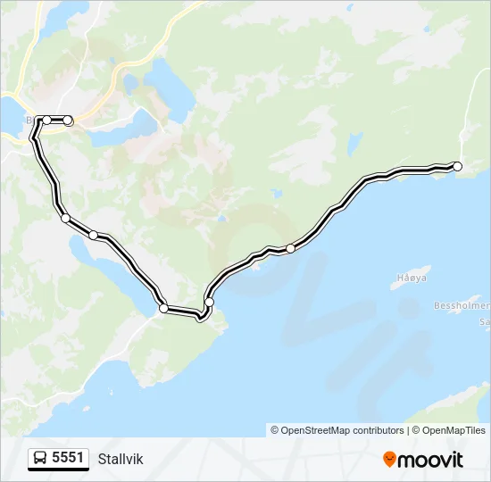 5551 Bus Line Map