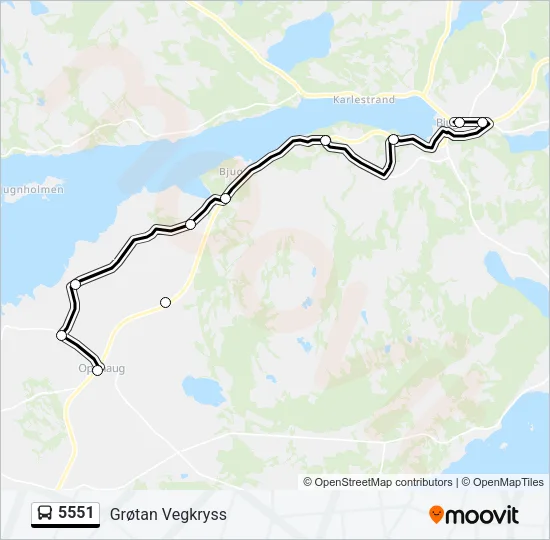 5551 Bus Line Map