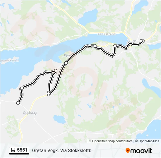 5551 Bus Line Map