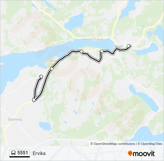 5551 Bus Line Map