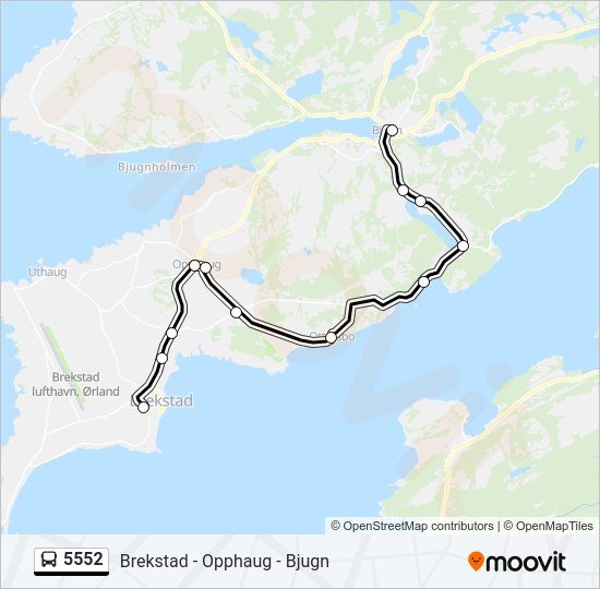 5552 bus Line Map