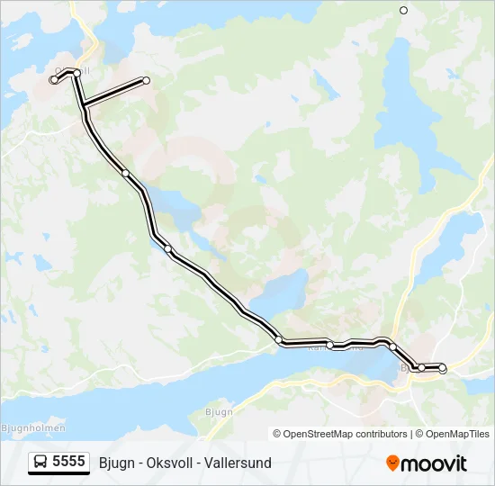 5555 Bus Line Map