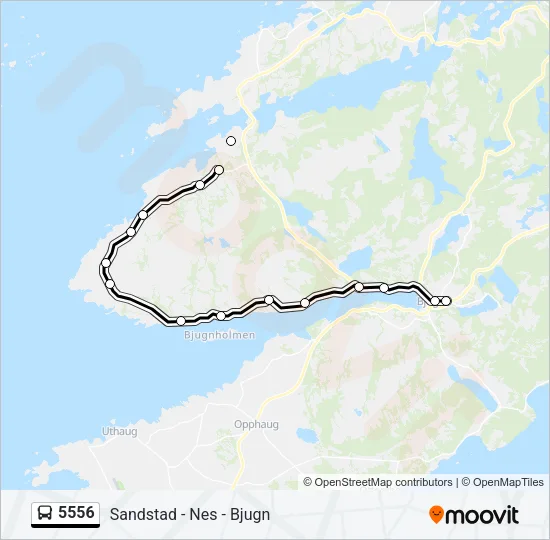 5556 Bus Line Map