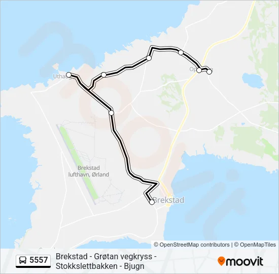 5557 Bus Line Map