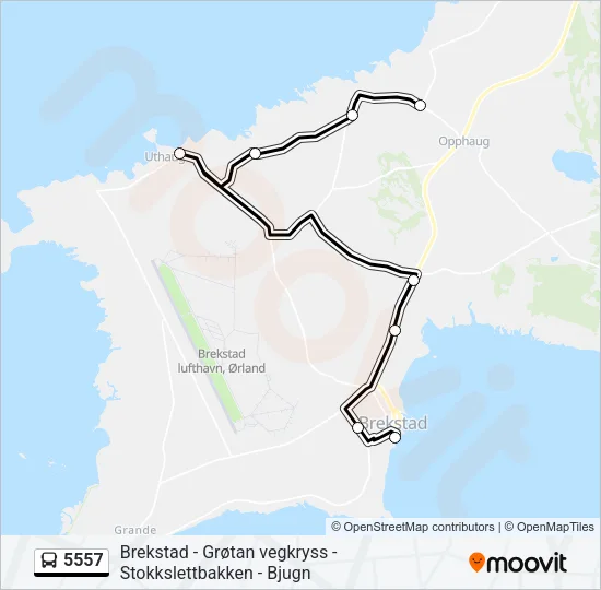 5557 Bus Line Map