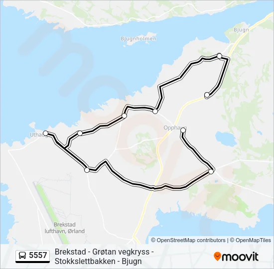 5557 Bus Line Map