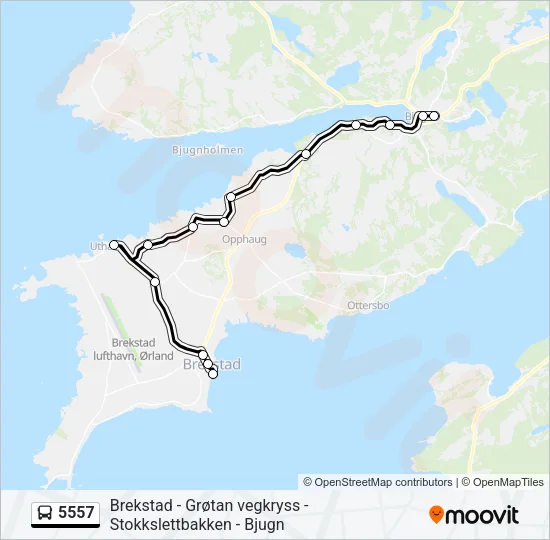 5557 Bus Line Map