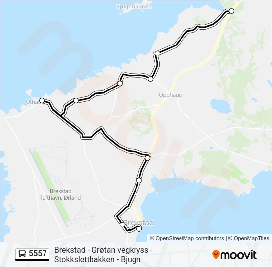 5557 Bus Line Map