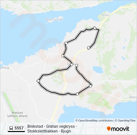 5557 Bus Line Map