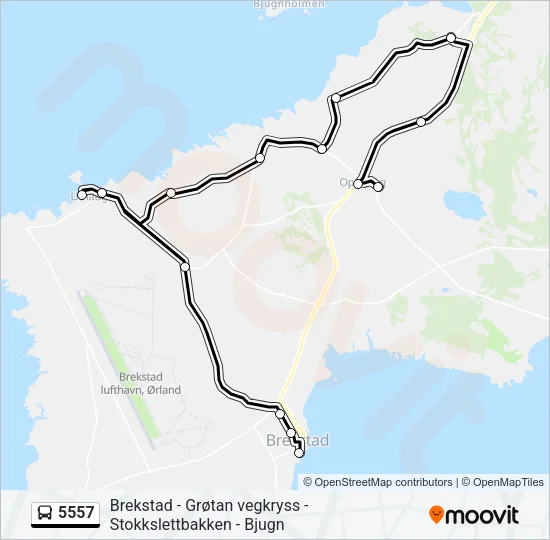 5557 Bus Line Map