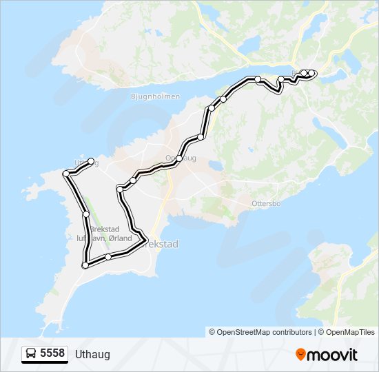 5558 bus Line Map