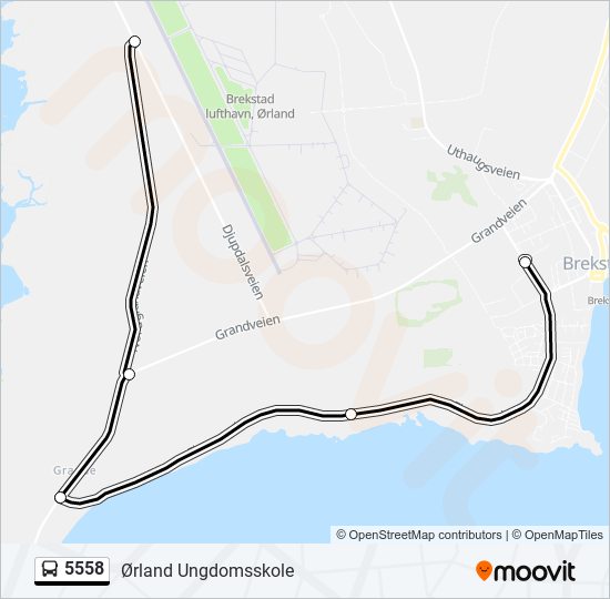 5558 bus Line Map