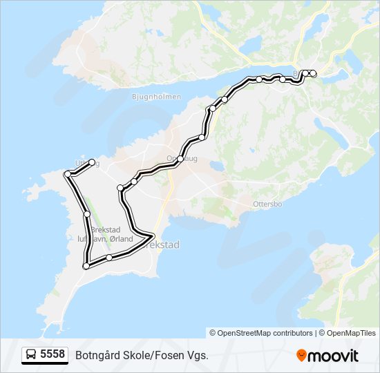 5558 buss Linjekart
