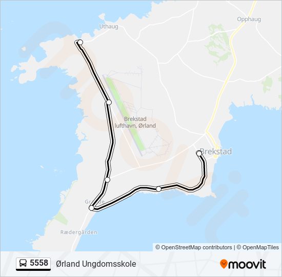 5558 bus Line Map