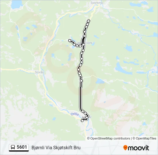 5601 Bus Line Map