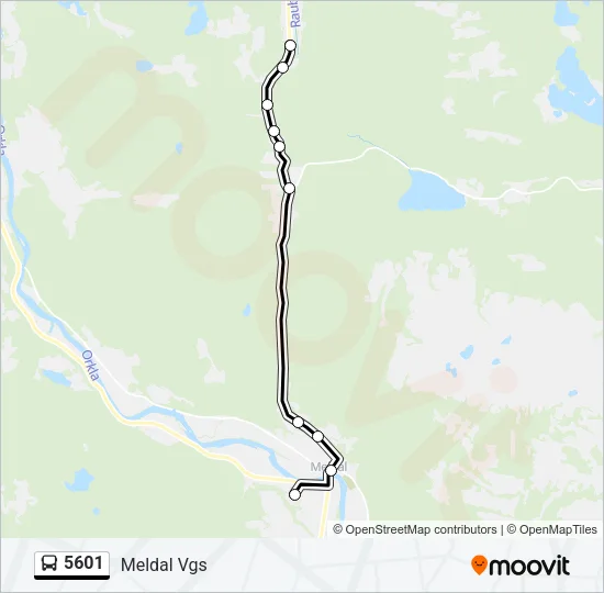 5601 Bus Line Map
