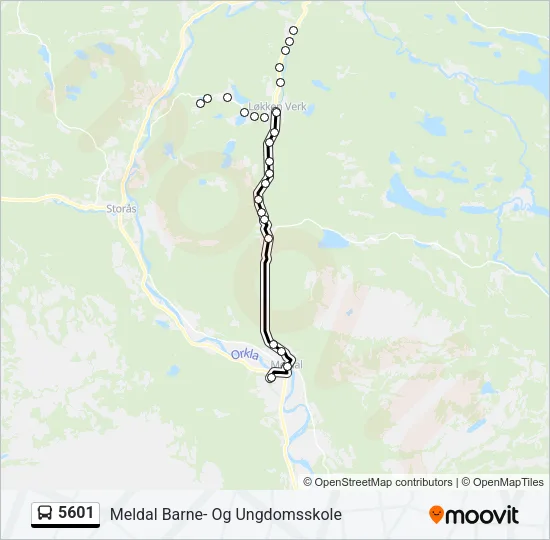 5601 Bus Line Map