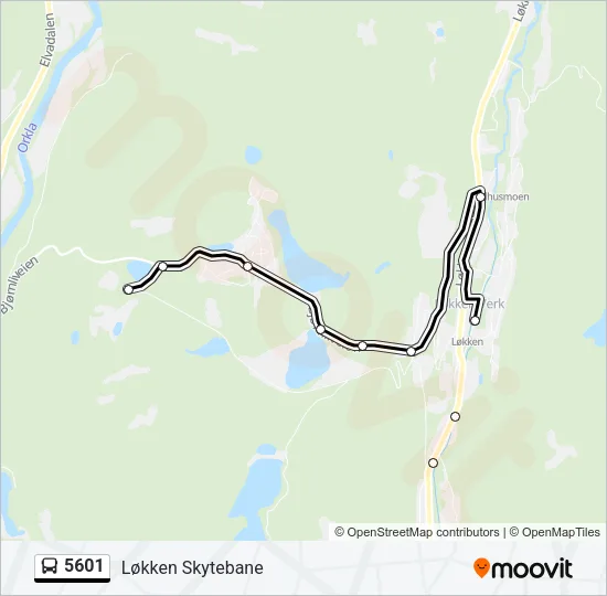 5601 Bus Line Map