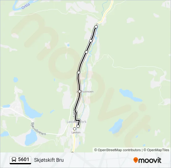 5601 Bus Line Map