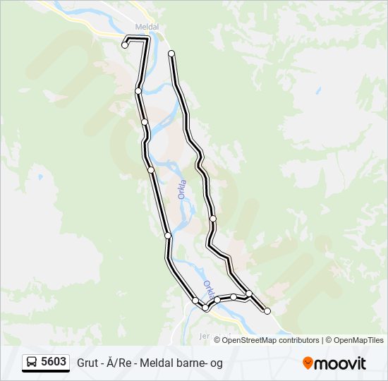 5603 bus Line Map