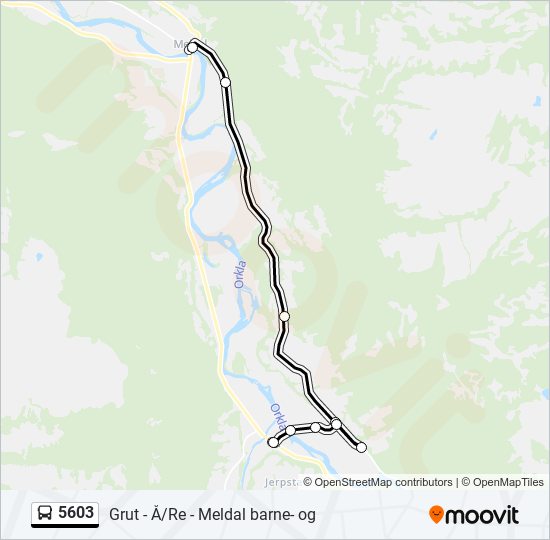 5603 bus Line Map