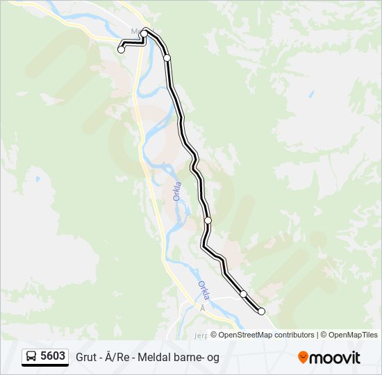 5603 bus Line Map