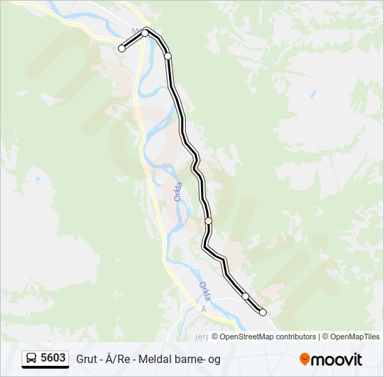 5603 bus Line Map