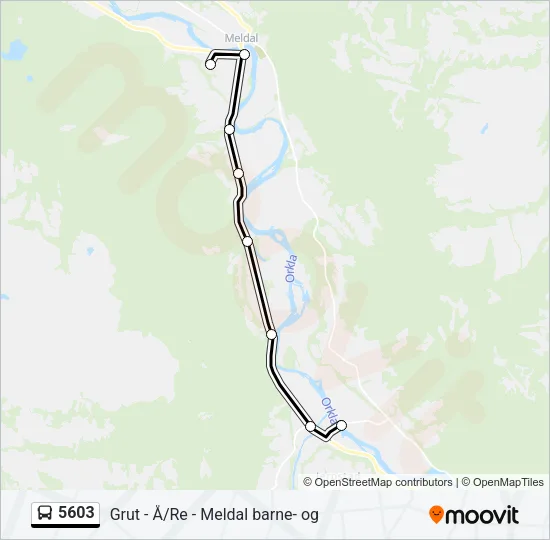 5603 Bus Line Map