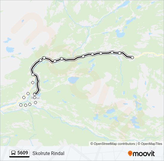 5609 bus Line Map