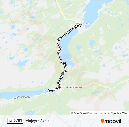 5701 Bus Line Map