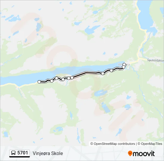 5701 Bus Line Map