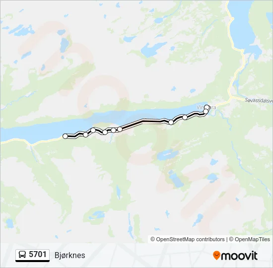5701 Bus Line Map