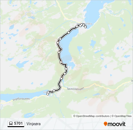 5701 Bus Line Map